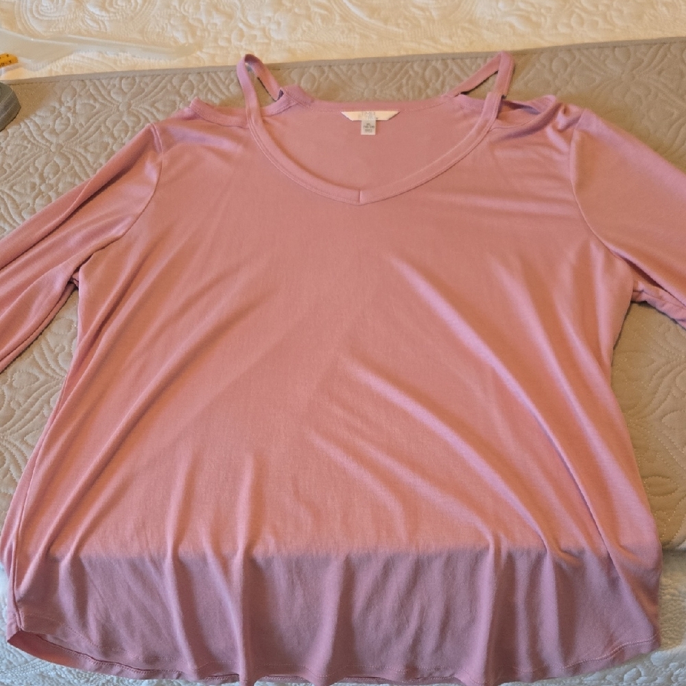 Time and Tru Mauve/Pink Long Sleeve Top